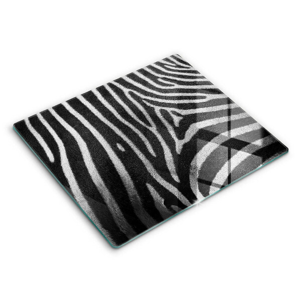 Edzett üveg vágódeszka 60x52 cm Csíkos zebra