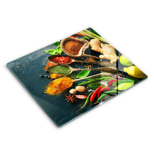 Edzett üveg vágódeszka 60x52 cm Konyhai fűszerkanalak