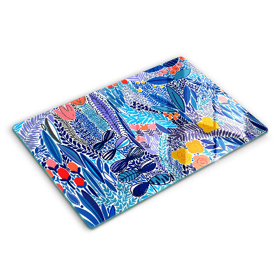 Üveg vágódeszka fényképpel 80x52 cm Festett rét