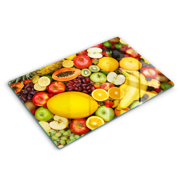 Üveg vágódeszka fényképpel 80x52 cm Gyümölcsgyűjtemény