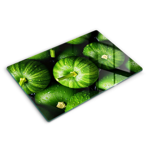 Üveg vágódeszka fényképpel 80x52 cm Zöld sütőtök