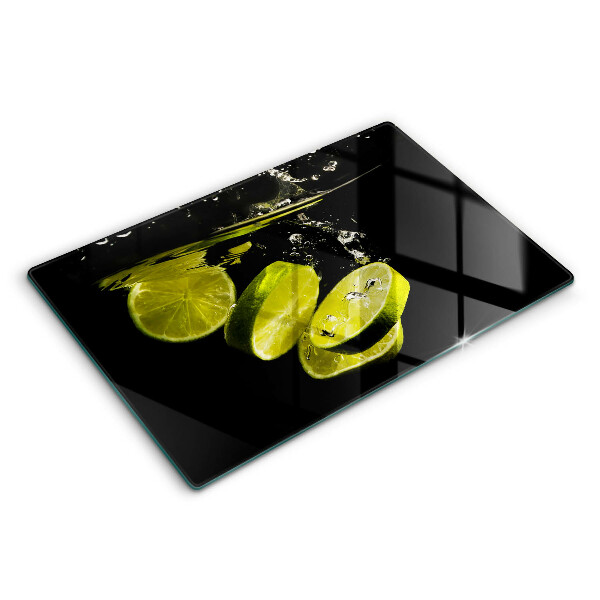 Üveg vágódeszka fényképpel 80x52 cm Lime vízben