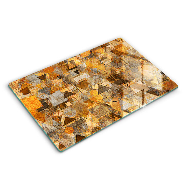 Üveg vágódeszka fényképpel 80x52 cm Geometrikus formák mintája