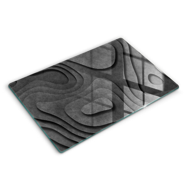 Üveg vágódeszka fényképpel 80x52 cm Kőformák 3D
