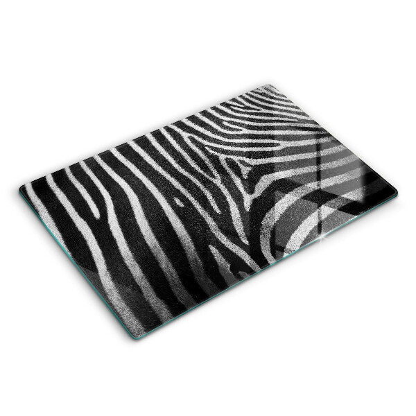 Üveg vágódeszka fényképpel 80x52 cm Csíkos zebra