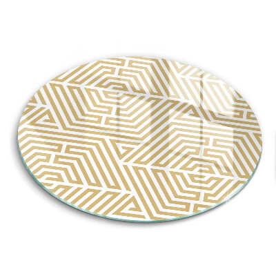 Üveg vágódeszka fényképpel kerek Geometrikus vonalak