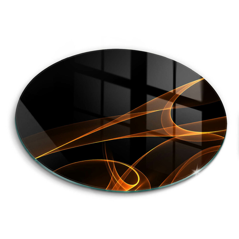 Üveg vágódeszka fényképpel kerek Absztrakt vonalak