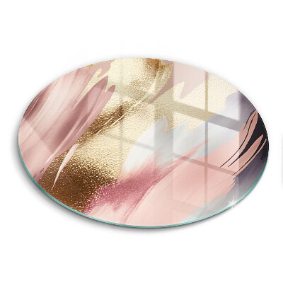 Üveg vágódeszka kerek Pasztell foltok