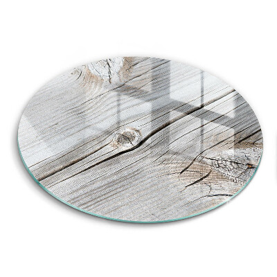 Üveg vágódeszka fényképpel kerek Könnyű fa textúra