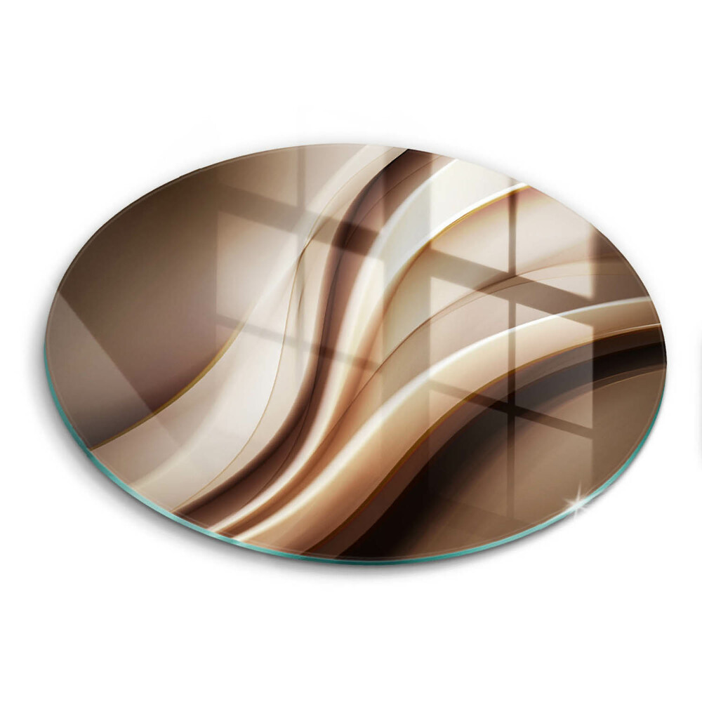 Edzett üveg vágódeszka kerek Enyhe vonalak absztrakció
