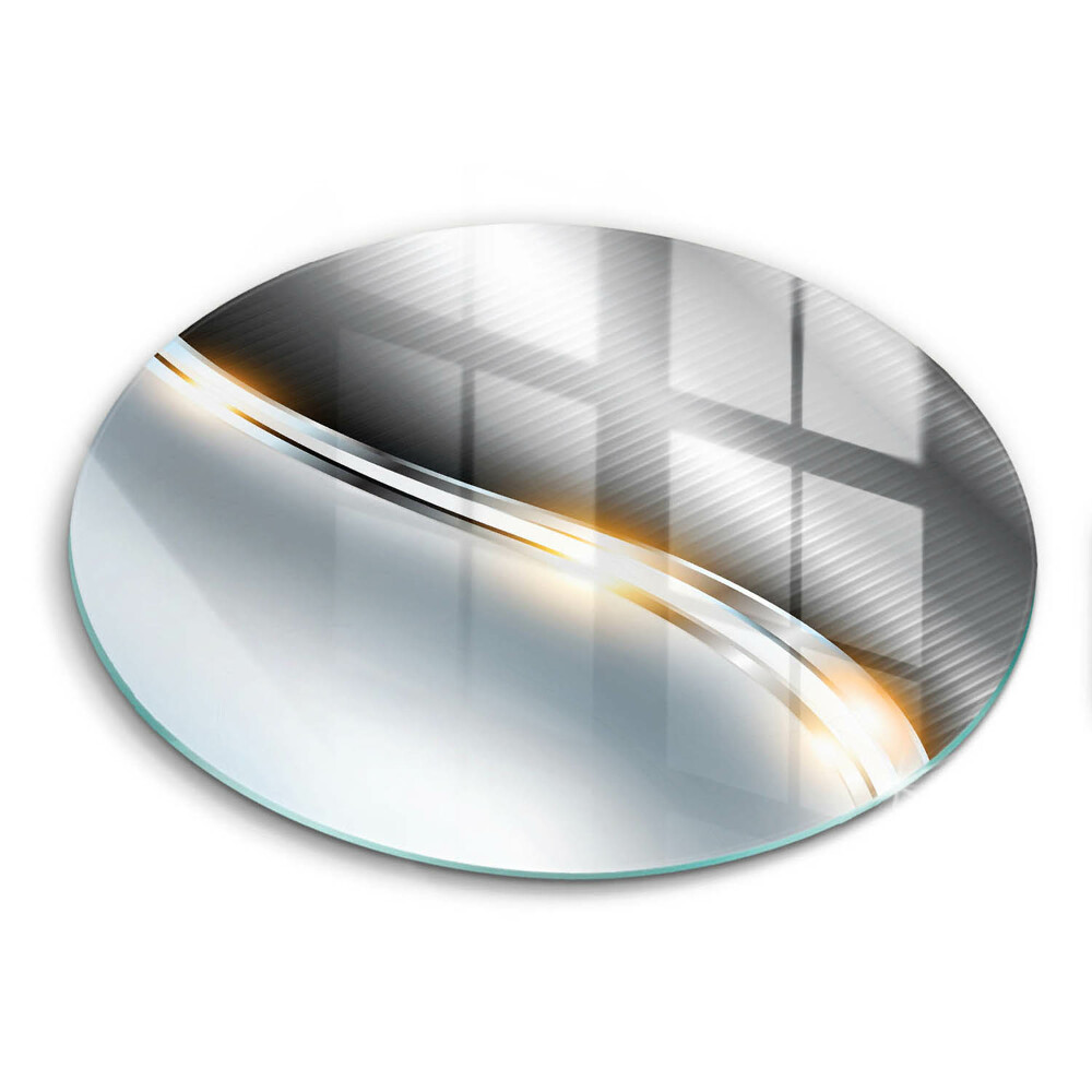 Edzett üveg vágódeszka kerek Fém művészet