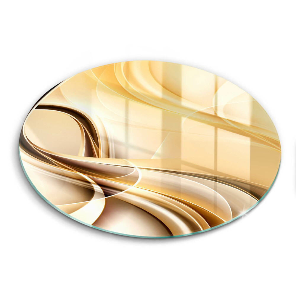 Üveg vágódeszka kerek Absztrakt füst