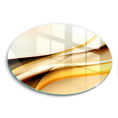 Üveg vágódeszka fényképpel kerek Absztrakt füst vonalak