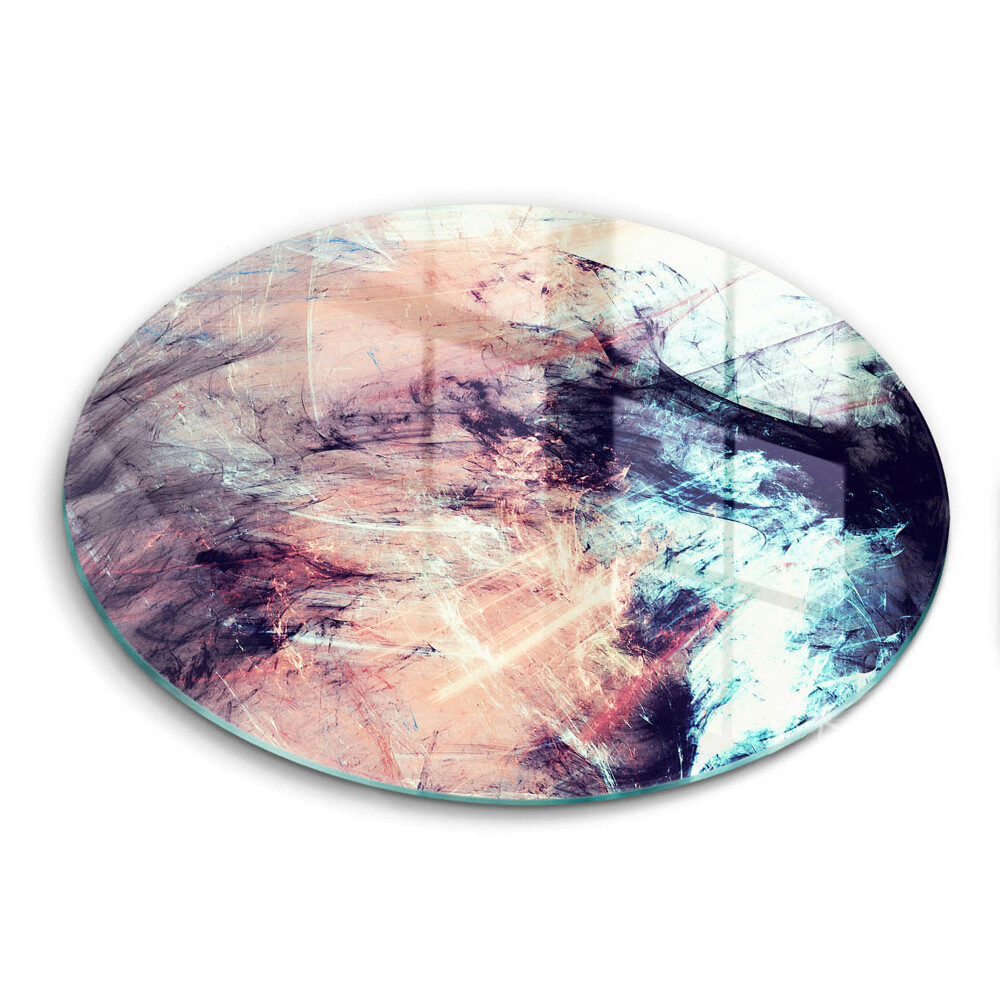 Üveg vágódeszka kerek Festett absztrakt