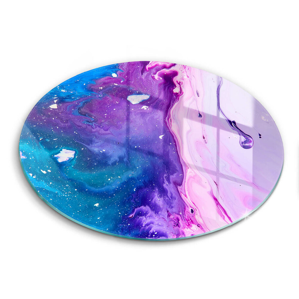 Üveg vágódeszka fényképpel kerek Absztrakt tinták