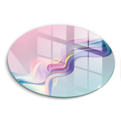Üveg vágódeszka fényképpel kerek Pasztell absztrakció