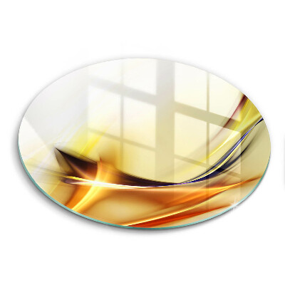 Edzett üveg vágódeszka kerek Absztrakt vonalak fény