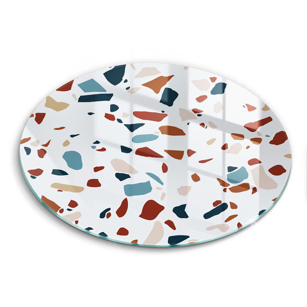 Edzett üveg vágódeszka kerek Dekoratív kő