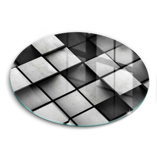 Üveg vágódeszka kerek Háttér 3D geometria