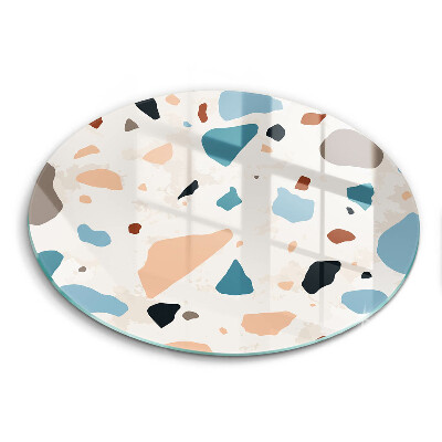 Üveg vágódeszka fényképpel kerek Dekoratív kőedény