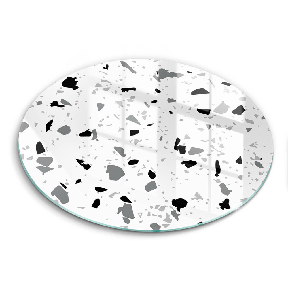 Üveg vágódeszka kerek Dekoratív kőedény