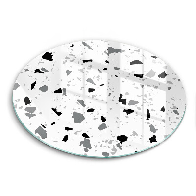 Üveg vágódeszka kerek Dekoratív kőedény