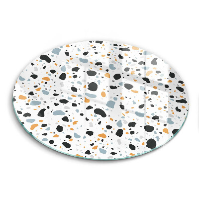 Edzett üveg vágódeszka kerek Dekoratív kőedény kő