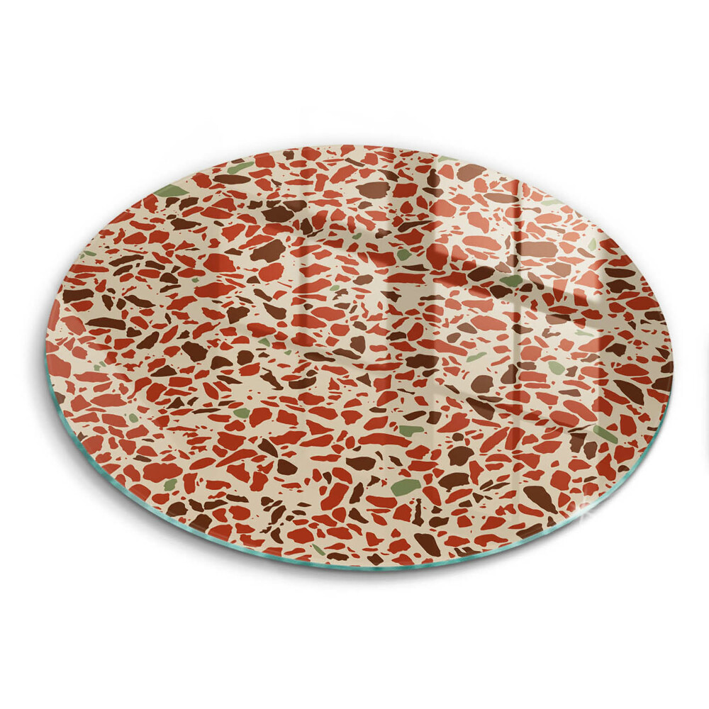 Edzett üveg vágódeszka kerek Finom kőedény