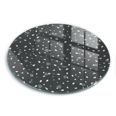 Üveg vágódeszka fényképpel kerek Dekoratív kő