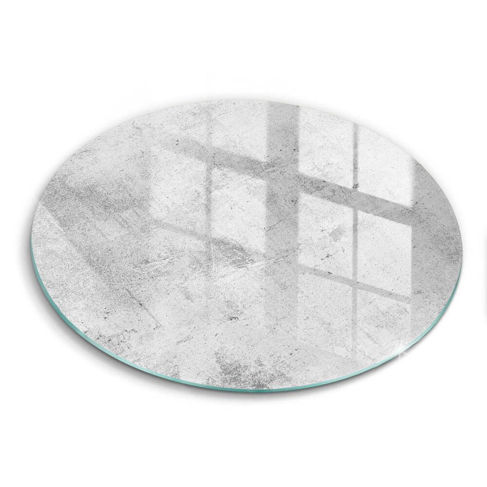 Edzett üveg vágódeszka kerek Beton textúra