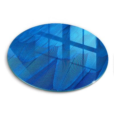 Üveg vágódeszka fényképpel kerek Madártollak