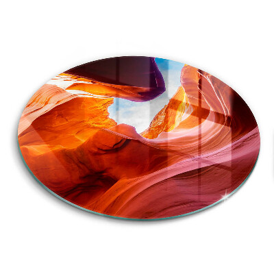 Edzett üveg vágódeszka kerek Canyon szikla táj