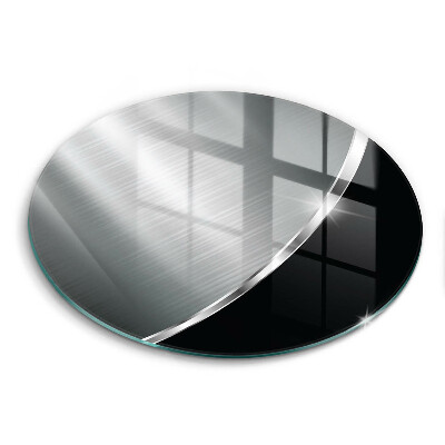 Üveg vágódeszka kerek Absztrakt fém