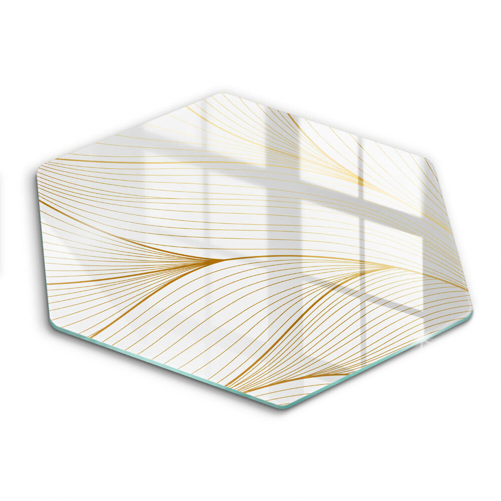 Üveg vágódeszka fényképpel hatszögletű Modern vonalak minta