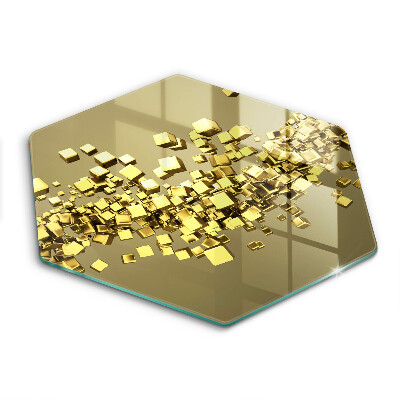 Üveg vágódeszka hatszögletű Absztrakt 3D geometria