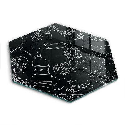 Üveg vágódeszka hatszögletű Konyhai kiegészítők