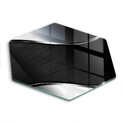 Üveg vágódeszka fényképpel hatszögletű Fém absztrakt