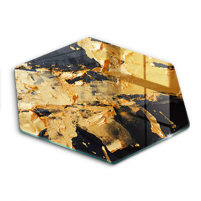Üveg vágódeszka fényképpel hatszögletű Elegáns festék textúra