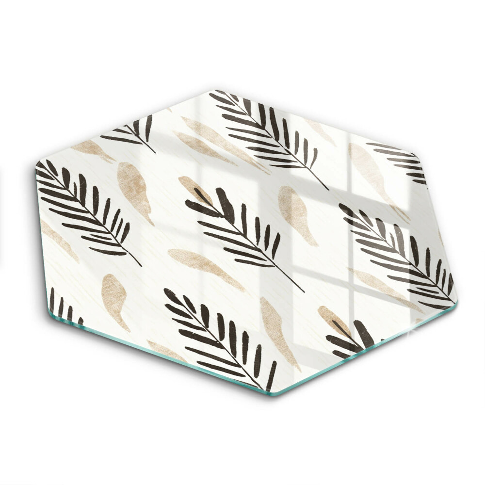 Edzett üveg vágódeszka hatszögletű Boho növények