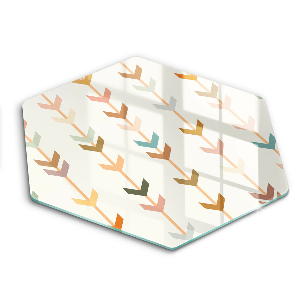 Üveg vágódeszka fényképpel hatszögletű Geometrikus elemek