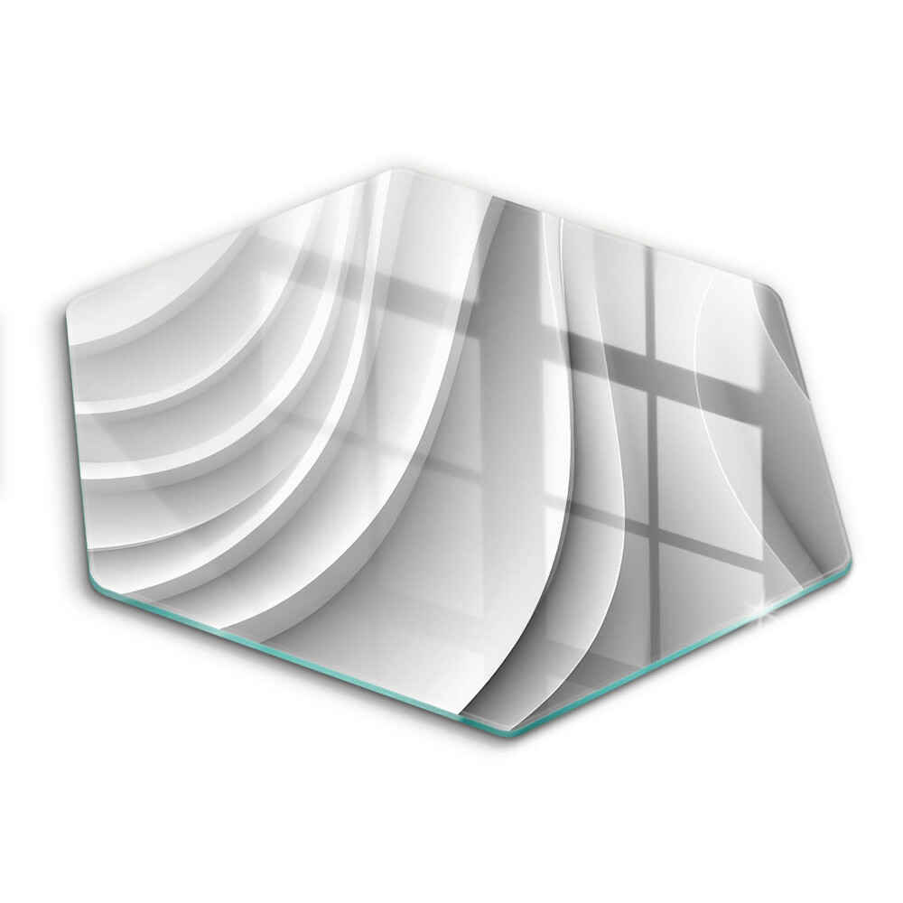 Üveg vágódeszka fényképpel hatszögletű Geometrikus vonalak