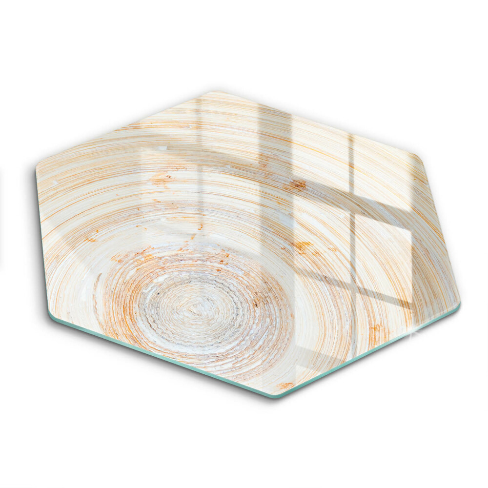 Üveg vágódeszka fényképpel hatszögletű Fa textúra