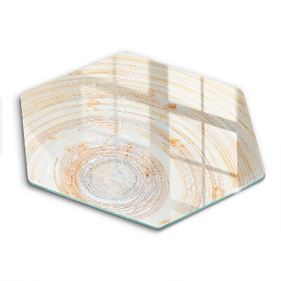 Üveg vágódeszka fényképpel hatszögletű Fa textúra