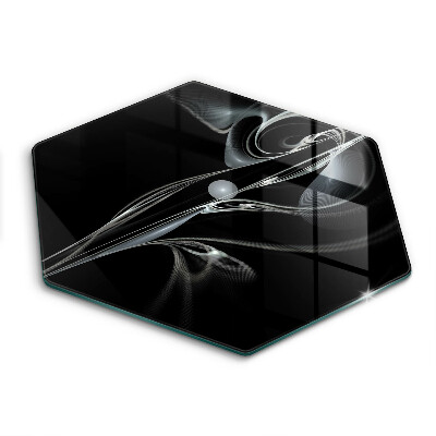 Üveg vágódeszka fényképpel hatszögletű Modern absztrakció