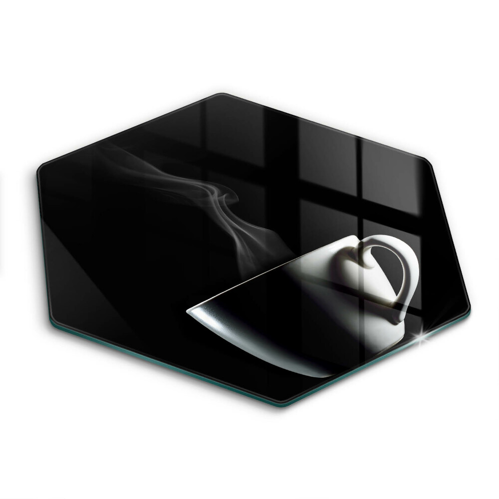 Üveg vágódeszka fényképpel hatszögletű Csésze tea