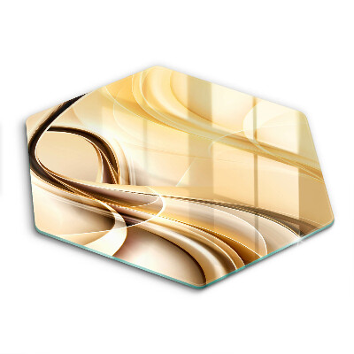 Üveg vágódeszka fényképpel hatszögletű Absztrakt füst