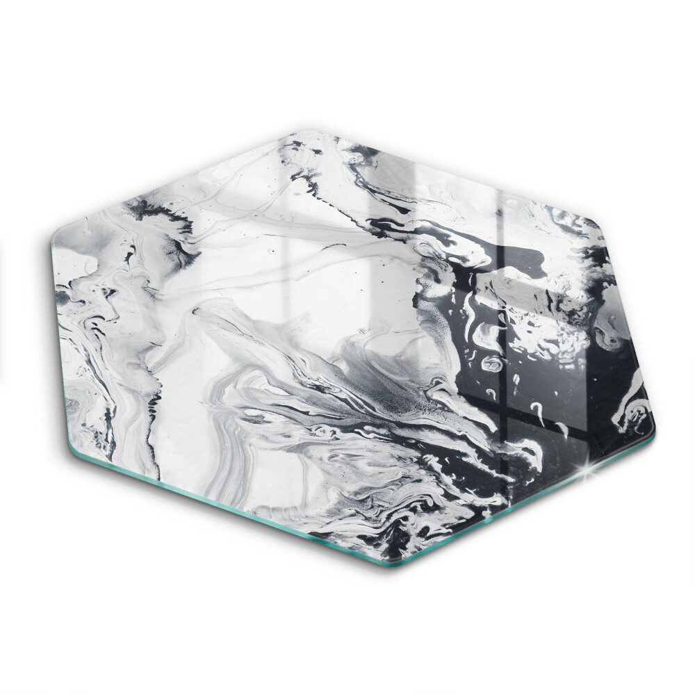 Edzett üveg vágódeszka hatszögletű Absztrakt tinta