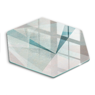 Üveg vágódeszka fényképpel hatszögletű Éles absztrakció