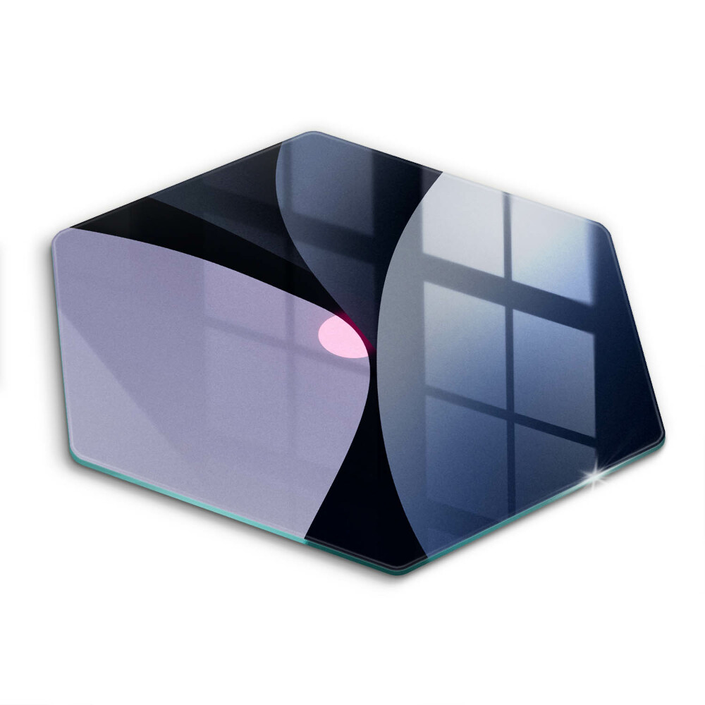 Edzett üveg vágódeszka hatszögletű Absztrakt formák