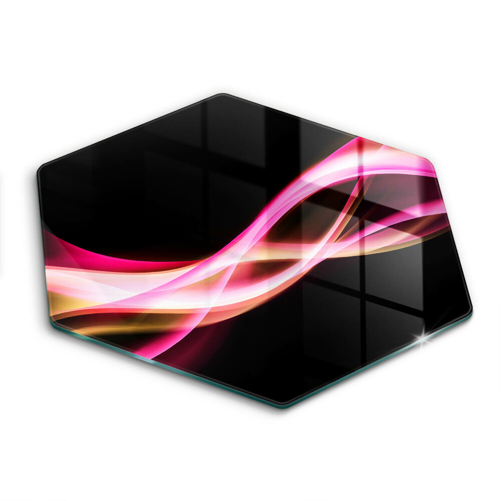 Üveg vágódeszka hatszögletű Absztrakt neon füst